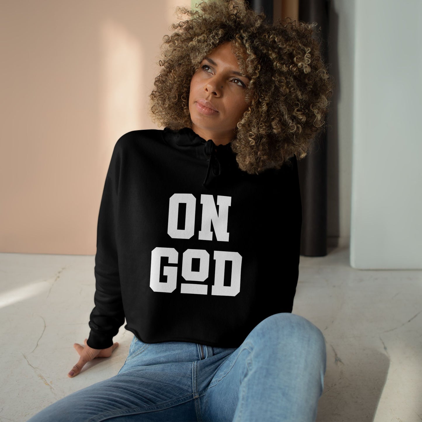 ON GOD GLORY Crop Hoodie