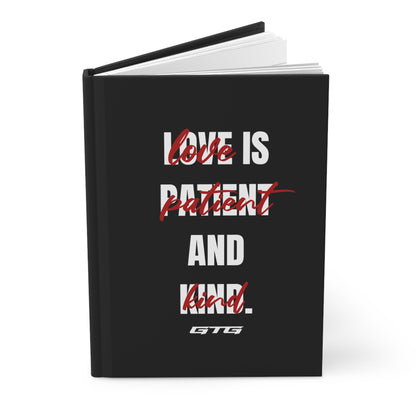 ELEGANT BLACK LOVE IS… Hardcover Journal Matte