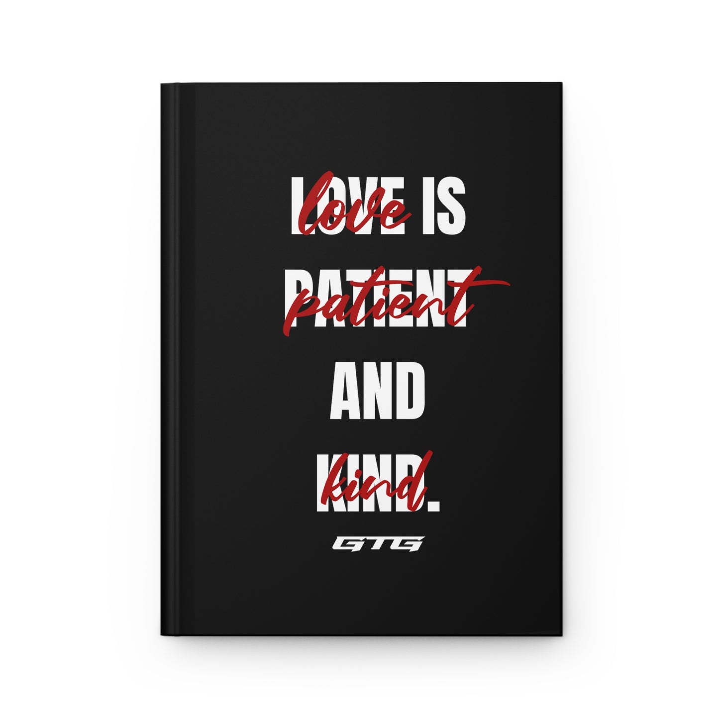 ELEGANT BLACK LOVE IS… Hardcover Journal Matte